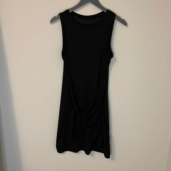 Lillusory Women's Tie Knot Dress Tank Sleeveless Midi Party Flowy Black Medium - Picture 1 of 11